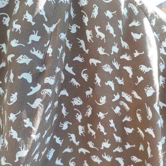 Vintage Printed Silk Blouse - Picture 4 of 4